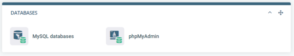 Click on phpmyadmin in the serverwise hosting panel